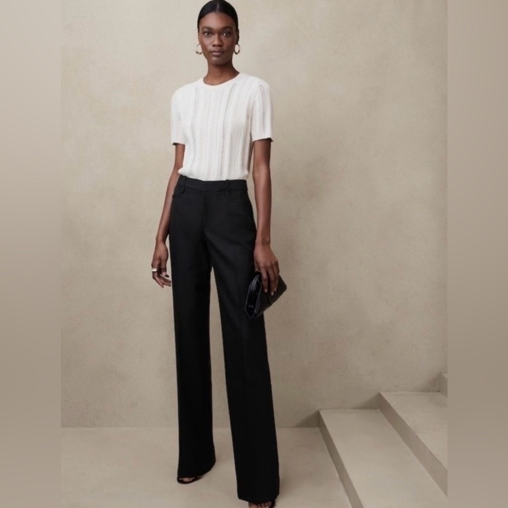 Banana Republic Straight Wool Trousers